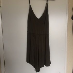 Dark green butterfly romper